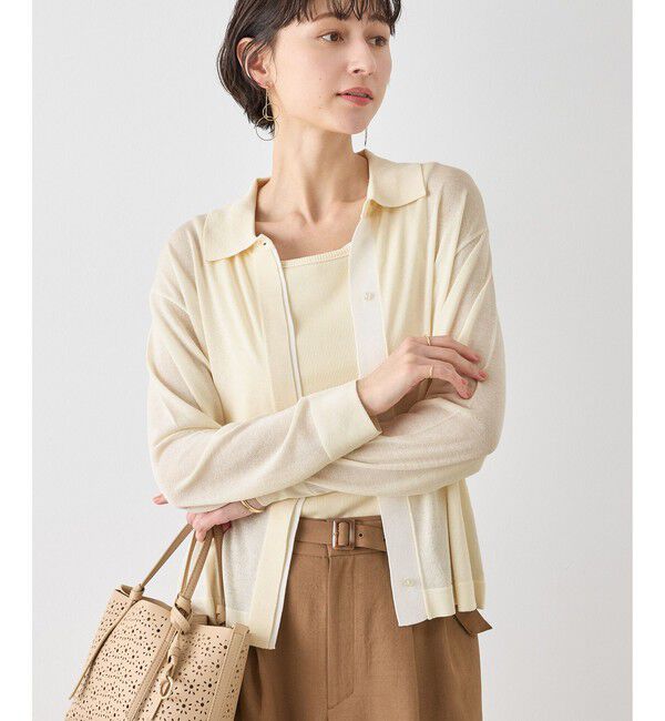 Rope&rsquo;Picnic「配色デザインカーディガン&インナーアンサンブル」|カーディガン|