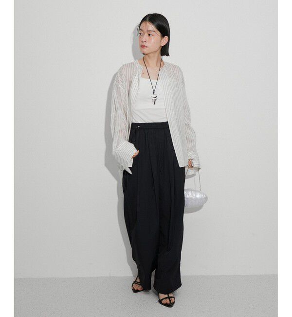 ADAM ET ROPE'「撥水ナイロンイージーパンツ」|チノ|