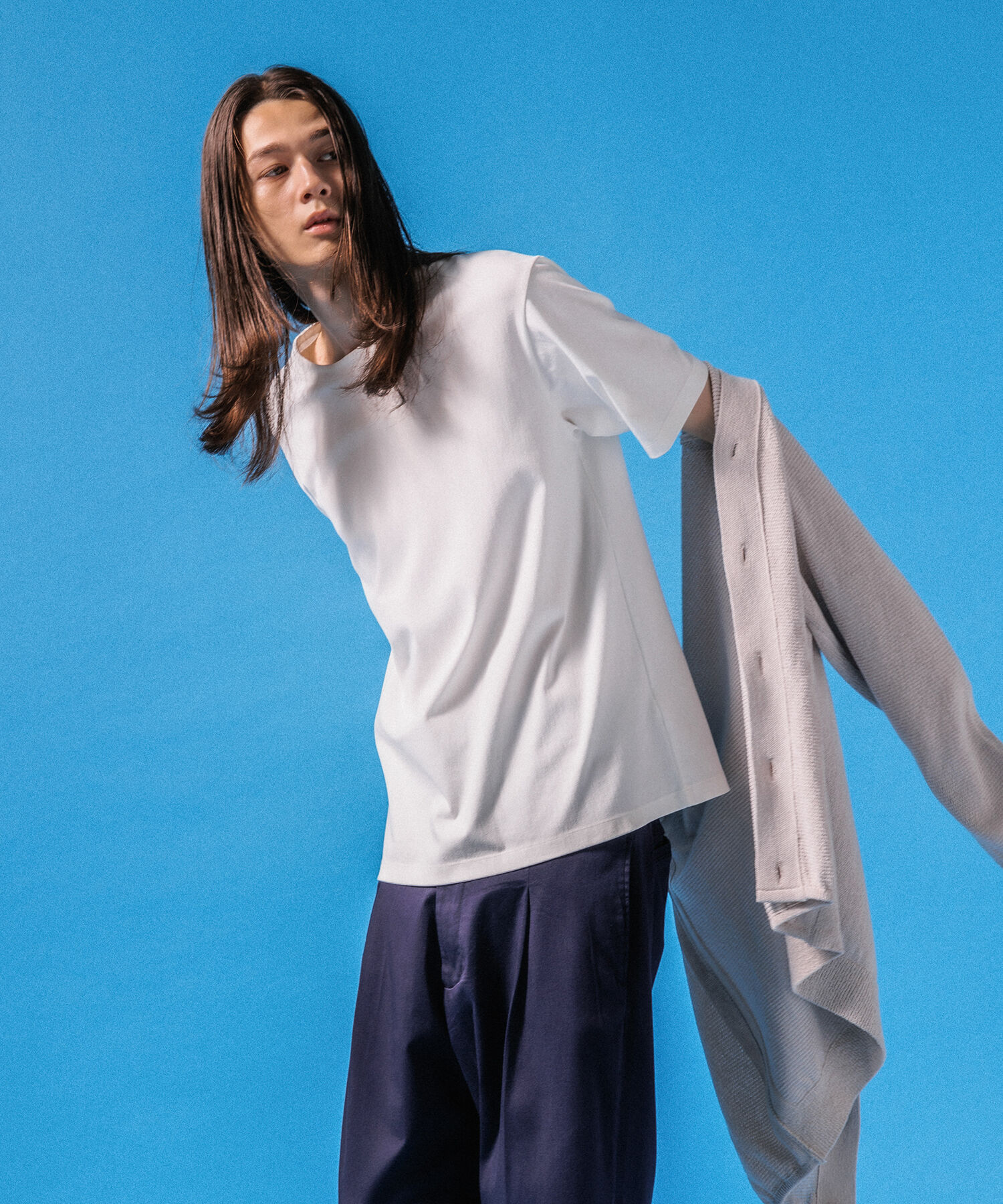 ADAM ET ROPE'「【接触冷感】スタンダード Tシャツ / ロングシーズン着用可能」|Tシャツ・カットソー|