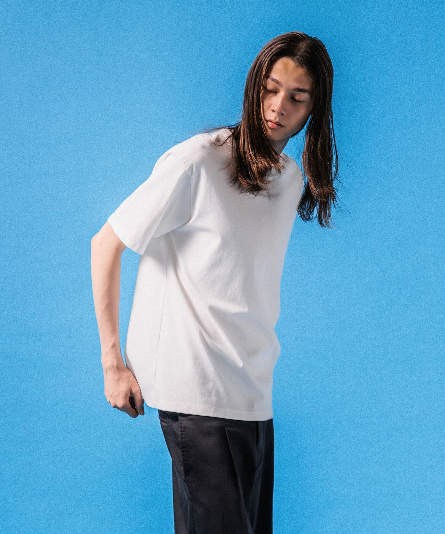 ADAM ET ROPE'「【接触冷感】スタンダード Tシャツ / ロングシーズン着用可能」|Tシャツ・カットソー|