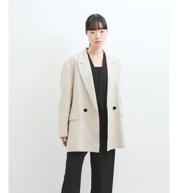 ADAM ET ROPE'「リネンMIXオーバージャケット」|テーラードジャケット|