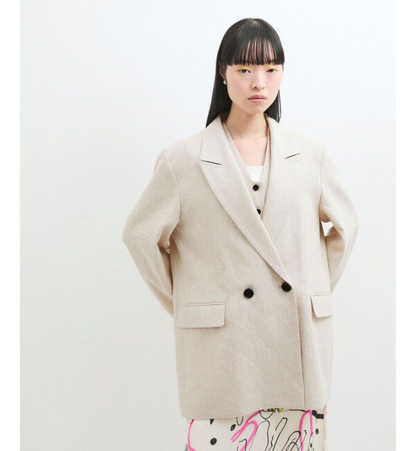 ADAM ET ROPE'「リネンMIXオーバージャケット」|テーラードジャケット|