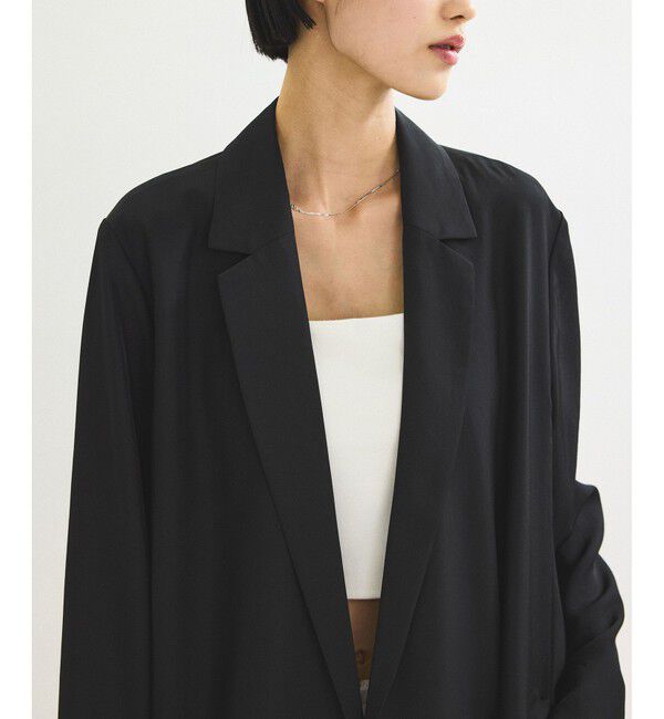 ADAM ET ROPE'「【サステナブル】ガウンジャケット」|テーラードジャケット|