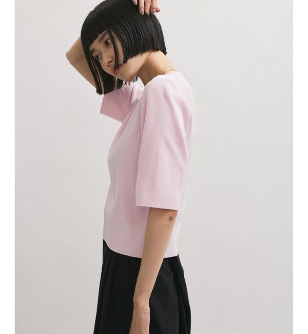 ADAM ET ROPE'「【サステナブル】クールタッチニットTシャツ」|Tシャツ・カットソー|