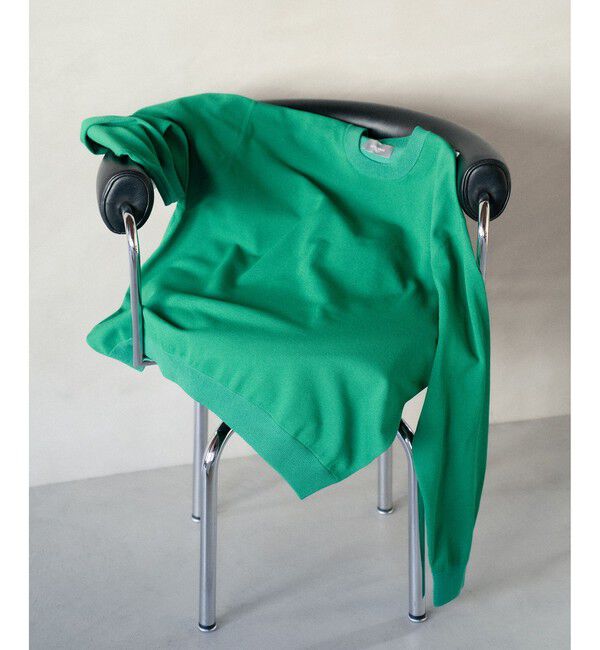 ADAM ET ROPE'「強撚プレーティングニットプルオーバー」|ニット・セーター|グリーン(30)