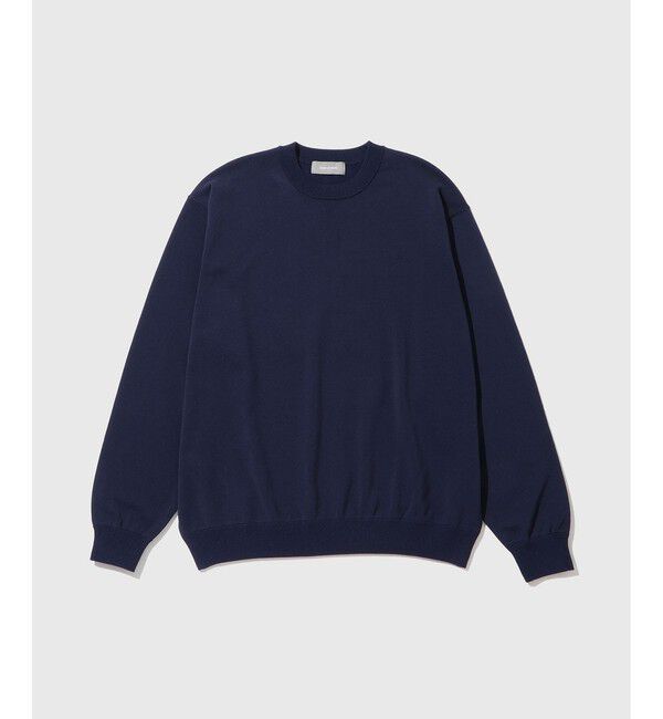 ADAM ET ROPE'「強撚プレーティングニットプルオーバー」|ニット・セーター|ネイビー(40)