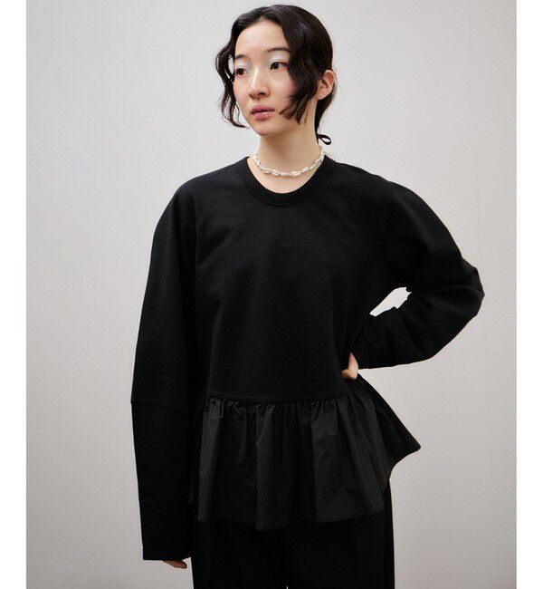 ADAM ET ROPE'「ラグランスリーブペプラムプルオーバー」|Tシャツ・カットソー|