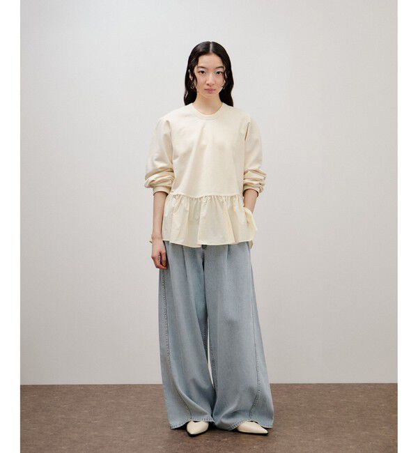 ADAM ET ROPE'「ラグランスリーブペプラムプルオーバー」|Tシャツ・カットソー|