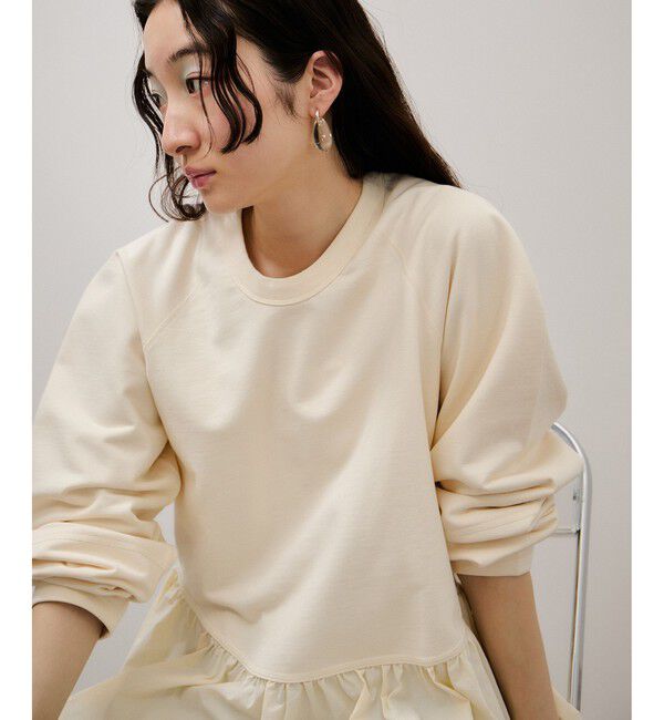 ADAM ET ROPE'「ラグランスリーブペプラムプルオーバー」|Tシャツ・カットソー|