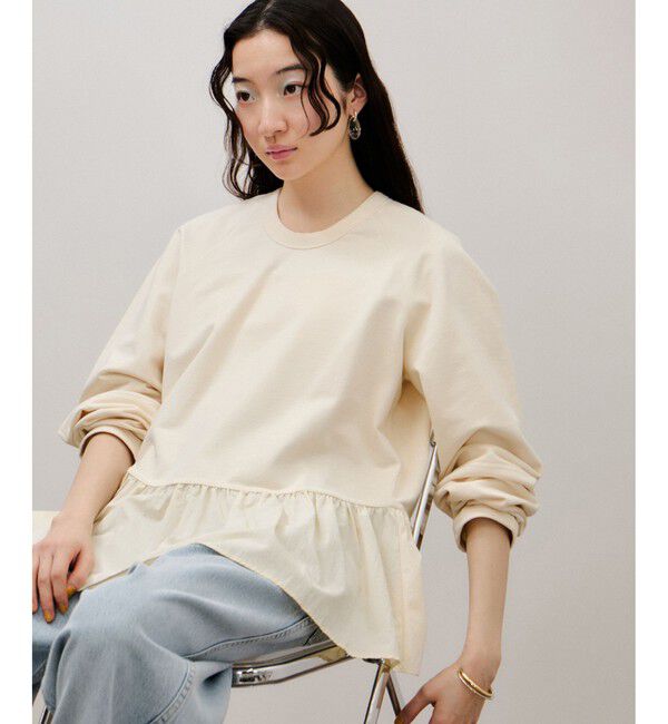 ADAM ET ROPE'「ラグランスリーブペプラムプルオーバー」|Tシャツ・カットソー|