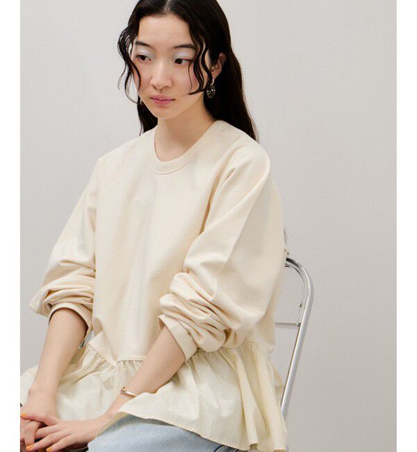ADAM ET ROPE'「ラグランスリーブペプラムプルオーバー」|Tシャツ・カットソー|