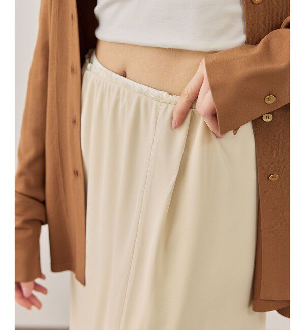 ADAM ET ROPE'「バイカラーエラスティックスカート」|スカート|