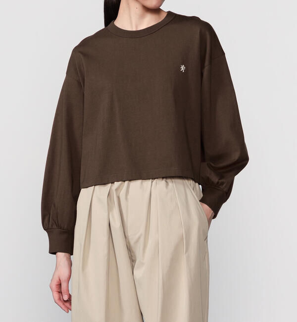 GYMPHLEX「Gymphlex | コンパクトジャージー パフスリーブ長袖プルオーバー WOMEN」|Tシャツ・カットソー|