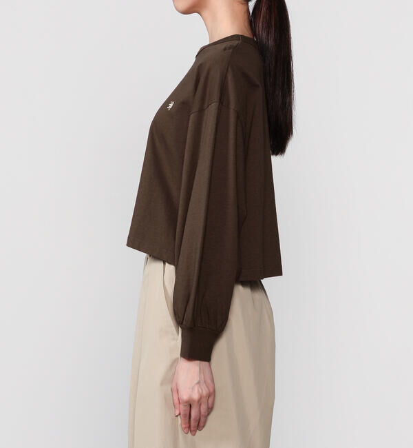 GYMPHLEX「Gymphlex | コンパクトジャージー パフスリーブ長袖プルオーバー WOMEN」|Tシャツ・カットソー|