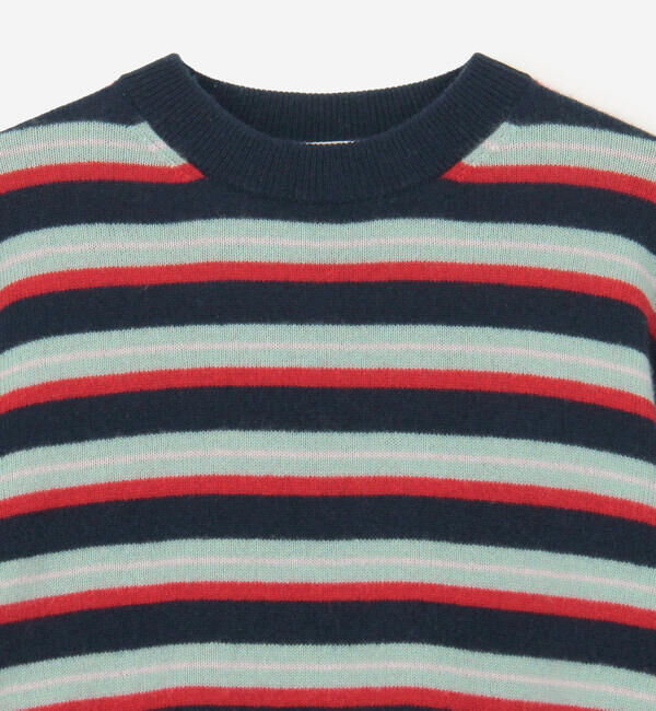  「RYE TENDER | 〈別注〉マルチボーダー 長袖 クルーネックニット WOMEN」|ニット・セーター|