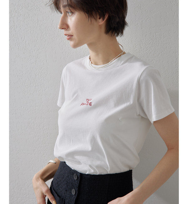 THE PAUSE「【THE PAUSE】THE PAUSE刺繍Tシャツ」|Tシャツ・カットソー|
