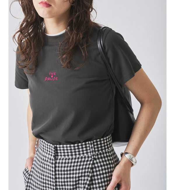 THE PAUSE「【THE PAUSE】THE PAUSE刺繍Tシャツ」|Tシャツ・カットソー|