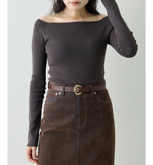 THE PAUSE「【THE PAUSE】オフショルニットプルオーバー」|ニット・セーター|