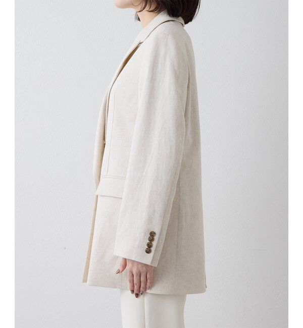 THE PAUSE「【THE PAUSE】コットンリネンダブルジャケット」|テーラードジャケット|