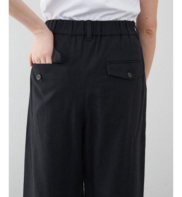 THE PAUSE「【THE PAUSE】コットンリネンタックパンツ」|チノ|