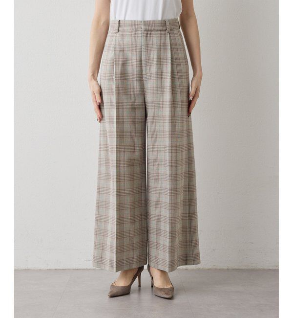  「コットンチェックパンツ」|チノ|