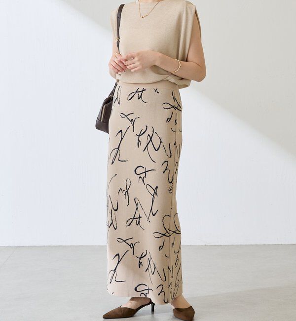  「【前後2WAY】センターボタンニットスカート」|スカート|