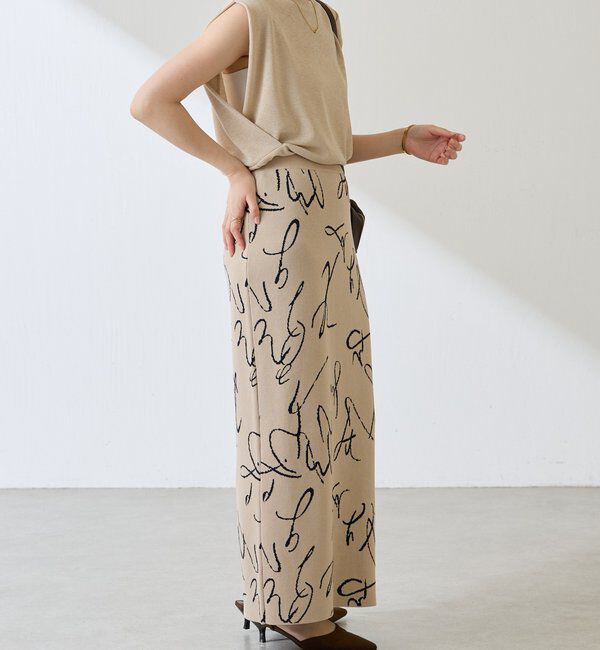  「【前後2WAY】センターボタンニットスカート」|スカート|