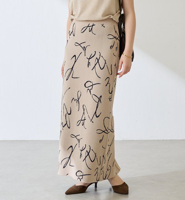  「【前後2WAY】センターボタンニットスカート」|スカート|