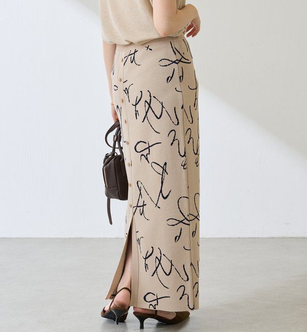  「【前後2WAY】センターボタンニットスカート」|スカート|