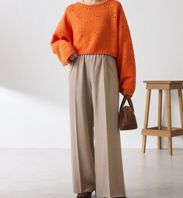  「透かし編みCニット」|ニット・セーター|