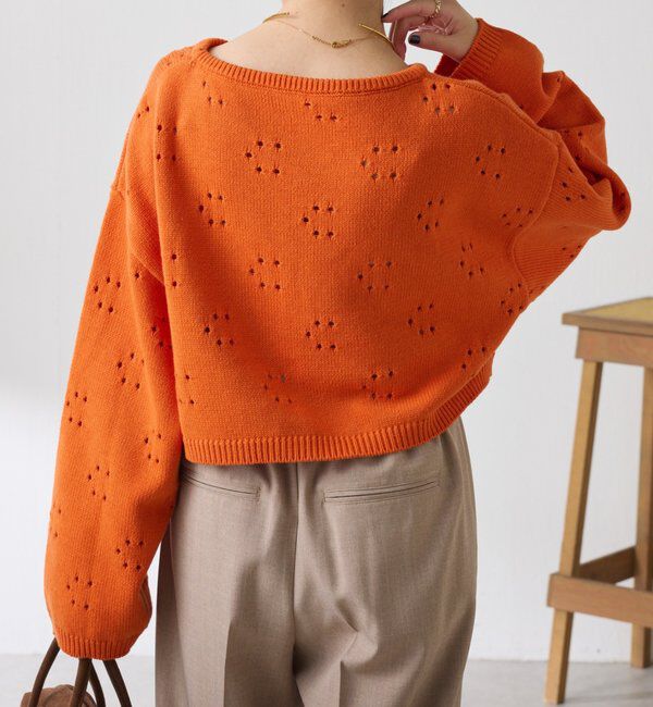  「透かし編みCニット」|ニット・セーター|