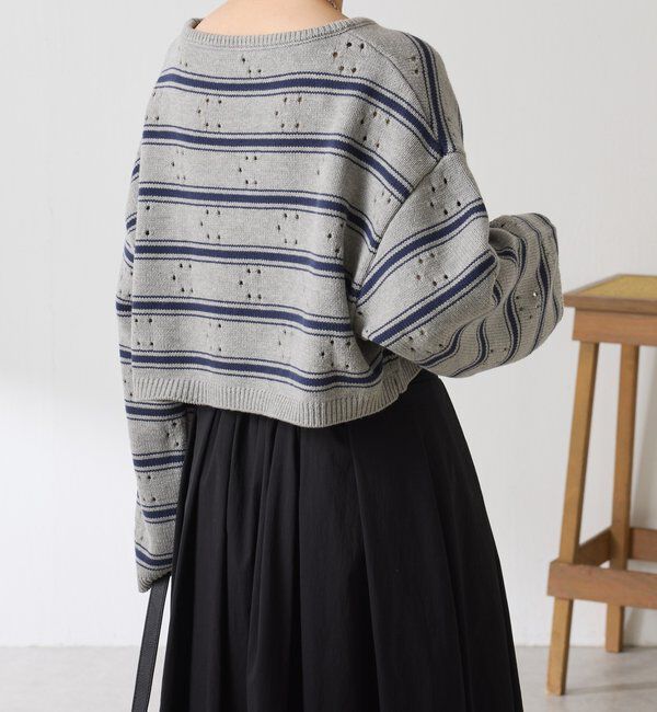  「透かし編みCニット」|ニット・セーター|