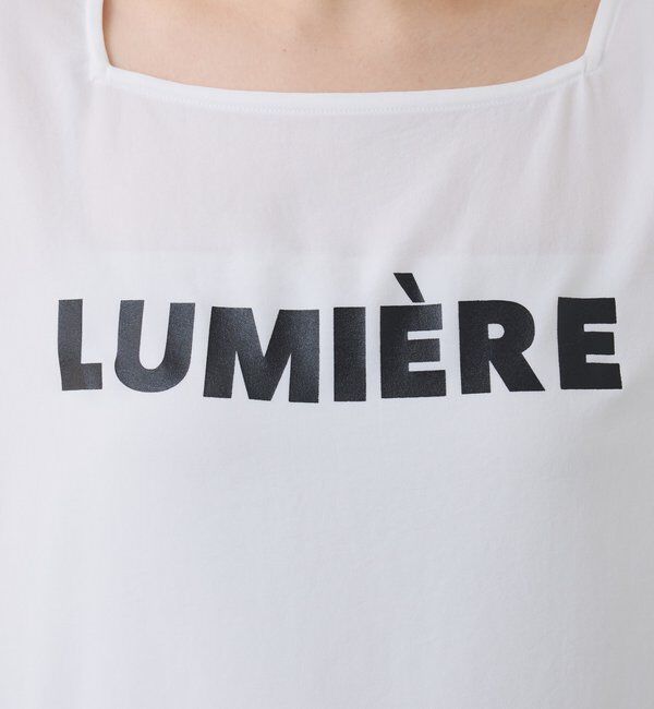  「スクエアネックジョーゼットロゴロンT」|Tシャツ・カットソー|