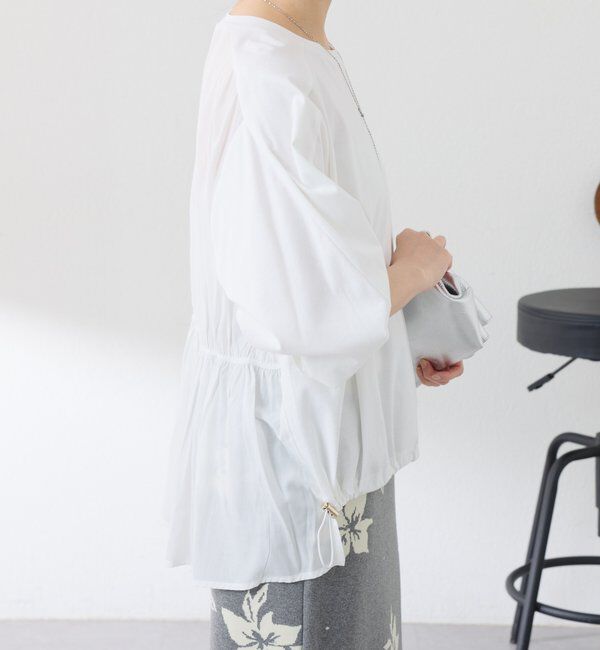  「ドッキング裾ドロストカットソー」|Tシャツ・カットソー|