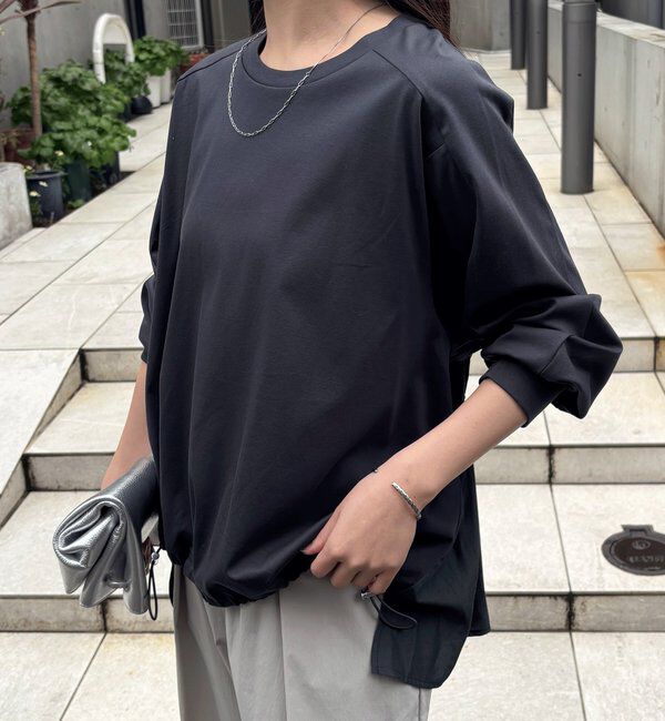  「ドッキング裾ドロストカットソー」|Tシャツ・カットソー|