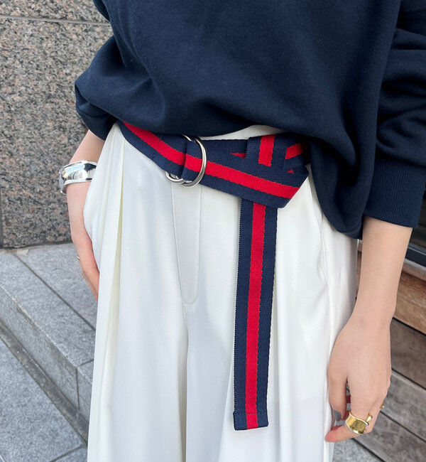  「【新色追加】ラインダブルリングベルト」|ベルト|