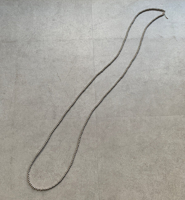  「メタルボールロングネックレス」|ネックレス|