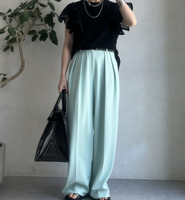  「【WEB限定】レース切替トップス」|Tシャツ・カットソー|