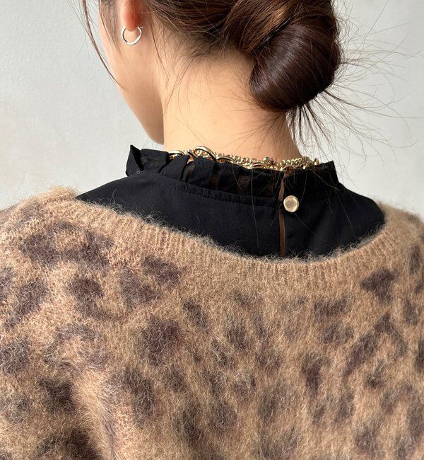  「レオパード柄起毛ニット」|ニット・セーター|