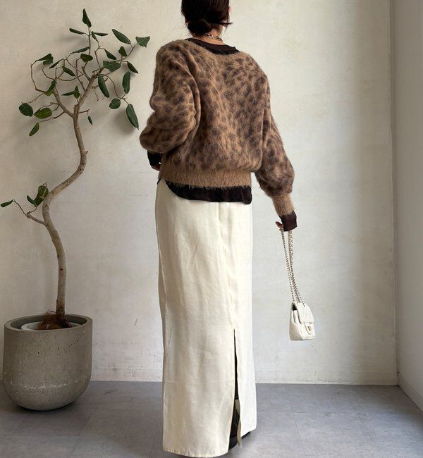  「レオパード柄起毛ニット」|ニット・セーター|