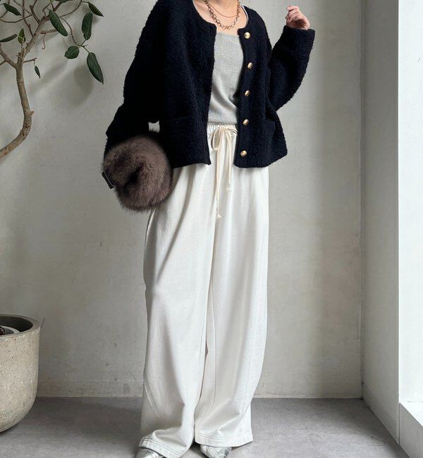  「ループヤーンニットジャケット」|カーディガン|