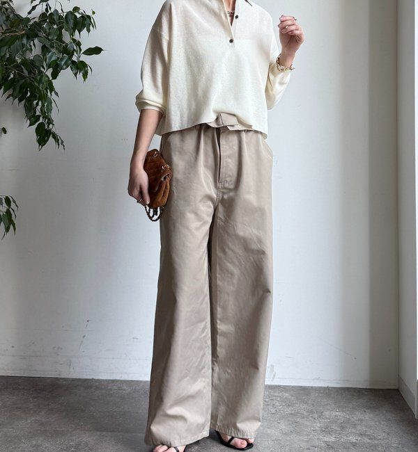  「鹿の子編み襟付ニット」|ニット・セーター|