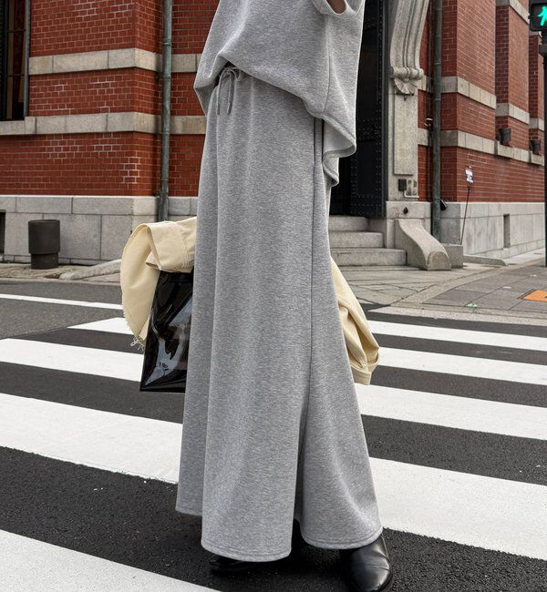  「【セットアップ可能】マーメイドカットフレアスカート」|スカート|グレー