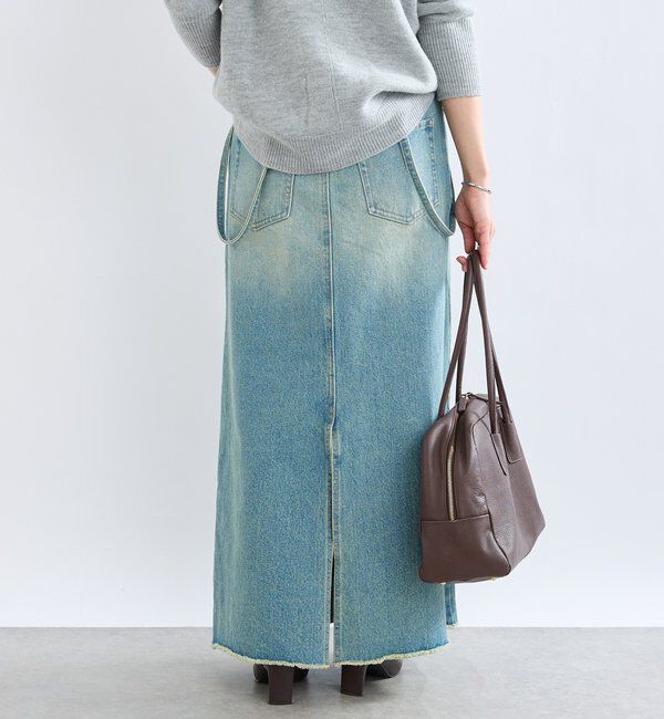  「【MONN.:.(モン)】LOOSE DENIM SKIRT」|スカート|