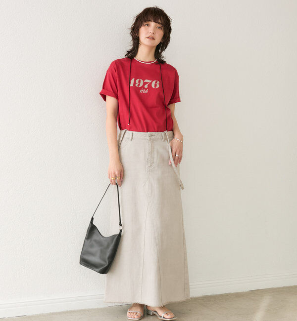  「【MONN.:.(モン)】LOOSE DENIM SKIRT」|スカート|
