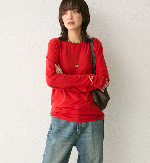  「【リバイバル/一枚でも重ねても】フライスクルーTee」|Tシャツ・カットソー|