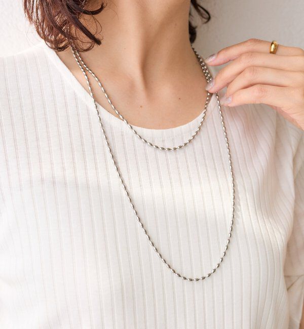  「【R.good（アールドットグッド）】オーバルボールロングネックレス」|リング|