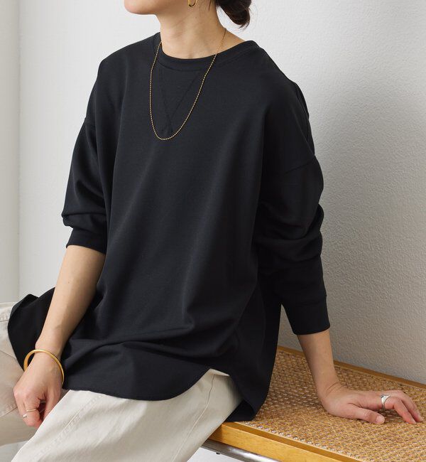  「カットジョーゼットライトプルオーバー」|Tシャツ・カットソー|ブラック