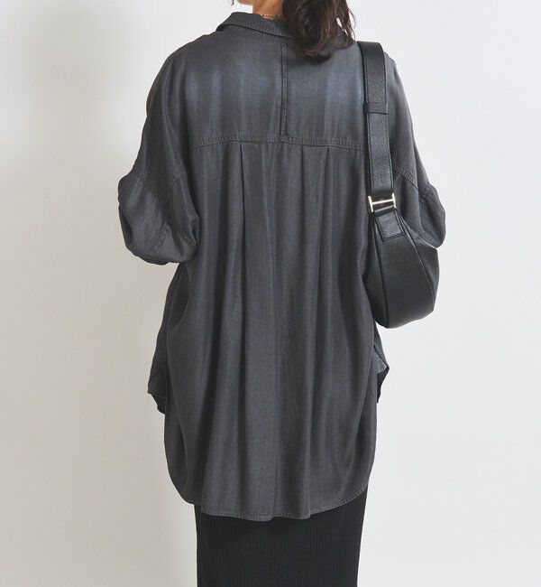  「【セットアップ可/真夏も快適！】ドレーピーデニムシャツ」|シャツ・ブラウス|