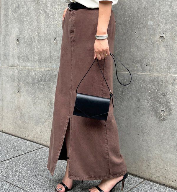  「【セットアップ対応】リヨセルスリットスカート」|スカート|